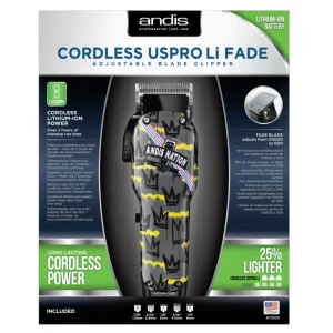 Andis Us Pro Li Cordless Fade Clipper- Fade Nation Limited Edition