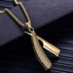 gold cut throat necklace
