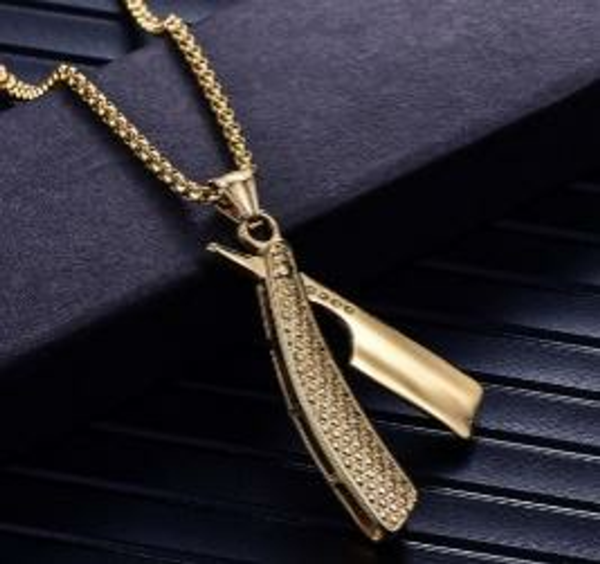gold cut throat necklace