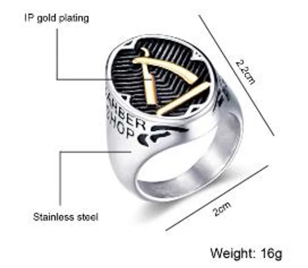 barber ring silver