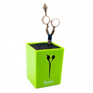 green small scissor holder