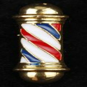 Barber Pole Cufflink Gold