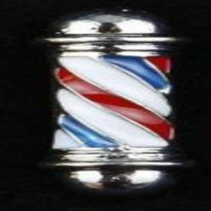 Barber Pole Cufflink Silver