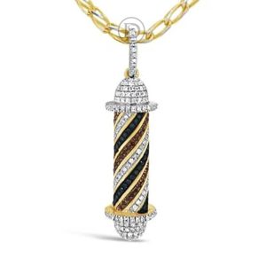 Barber Pole Diamond Necklace