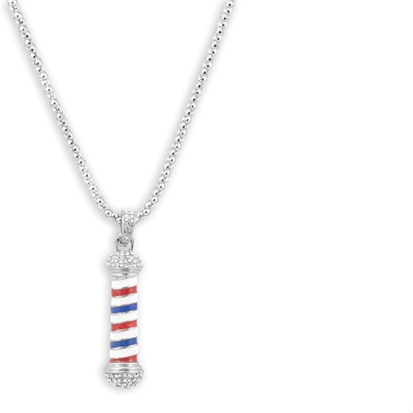 Barber Pole Silver Necklace